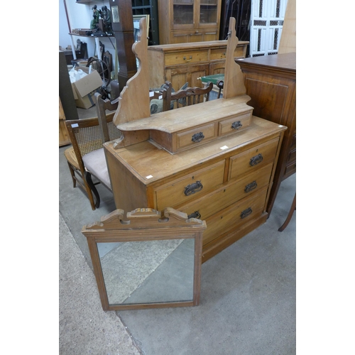 260 - An Edward VII satin birch dressing chest