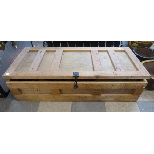 308 - A pine tool chest, containing tools