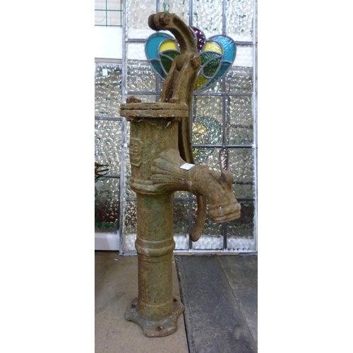 325 - A small Victorian style cast iron water pump