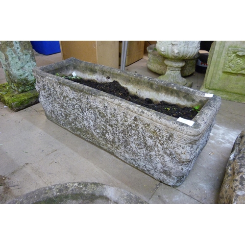 335 - A concrete garden trough