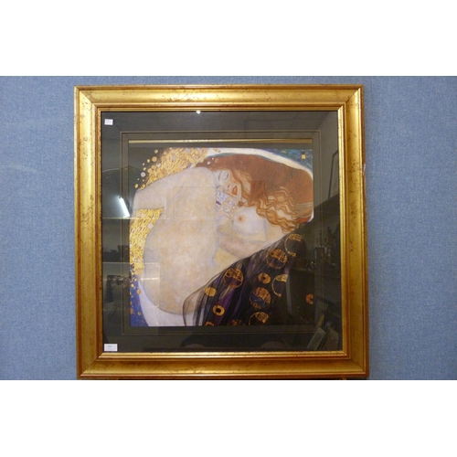 354 - A large Gustav Klimt print, framed