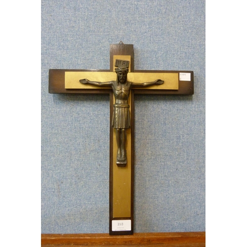 393 - An Art Deco French crucifix