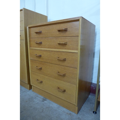 4 - A G-Plan Brandon light oak chest of drawers