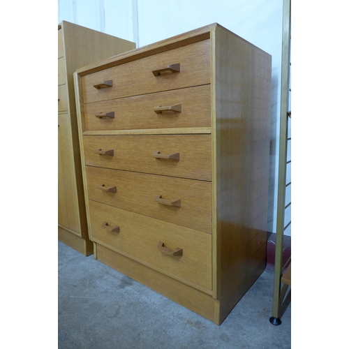 4 - A G-Plan Brandon light oak chest of drawers