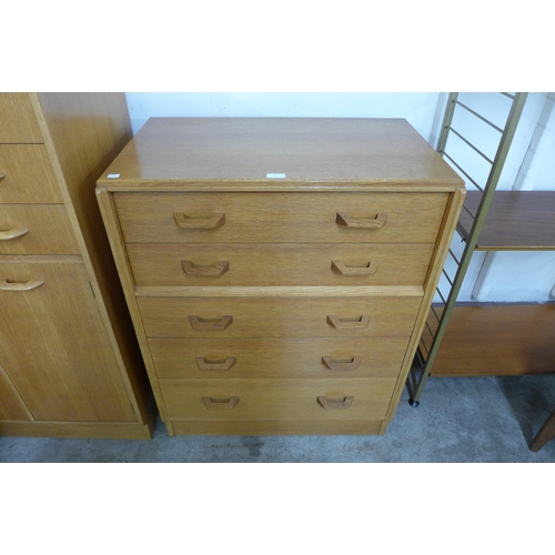 4 - A G-Plan Brandon light oak chest of drawers