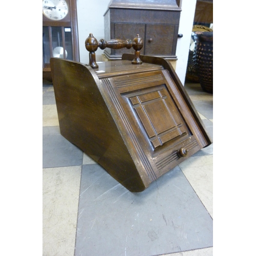 415 - A Victorian walnut coal scuttle