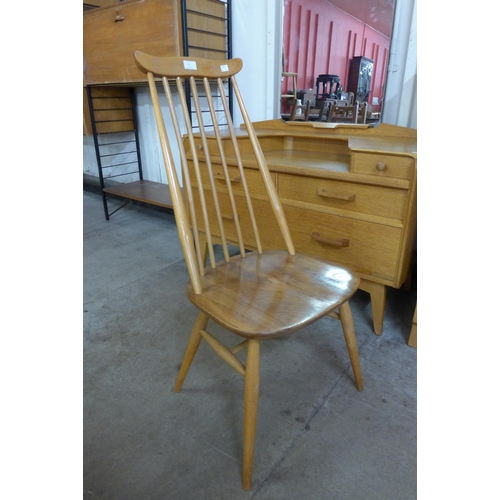 8 - A set of Ercol Blonde elm and beech Goldsmith chairs