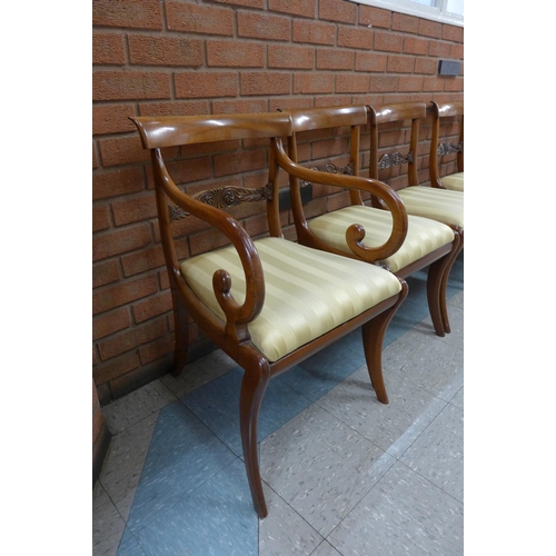 80 - A set of ten Regency mahogany dining chairs