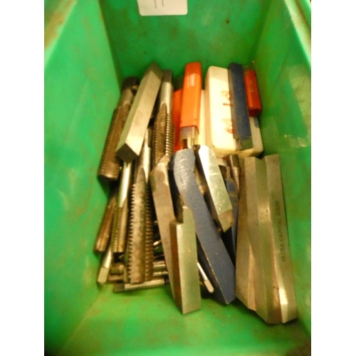 2248 - 5 Lin bins of taps, drills and assorted engineering tools