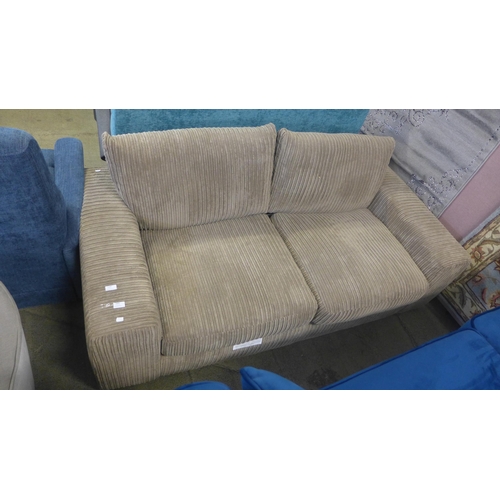 1499 - A mink jumbo corduroy 2.5 seater sofa