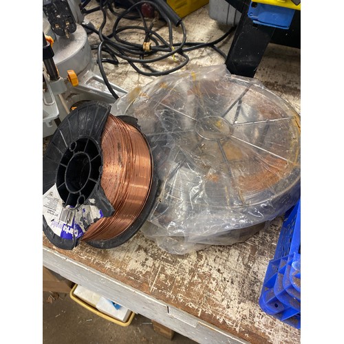 2119 - Reel of 5kg Clarkeweld steel mig welding wire and one other reel of mig welding wire