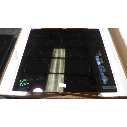 3035 - Bosch 4-zone Electric Hob (Model: PKE611CA3E) (389-200)     * This lot is subject to vat