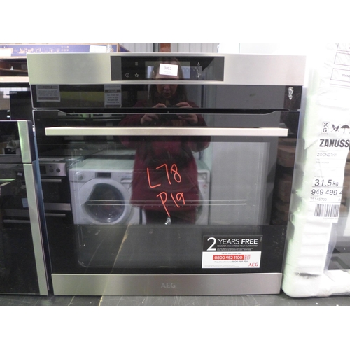 3052 - AEG Multifunction Oven (H594xW595xD567)(Model: BPK748380M) (384-78 )   * This lot is subject to vat