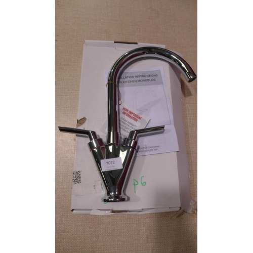 3072 - Pluto Chrome High/Low Pressure Monobloc Tap  (389-47) * This lot is subject to VAT