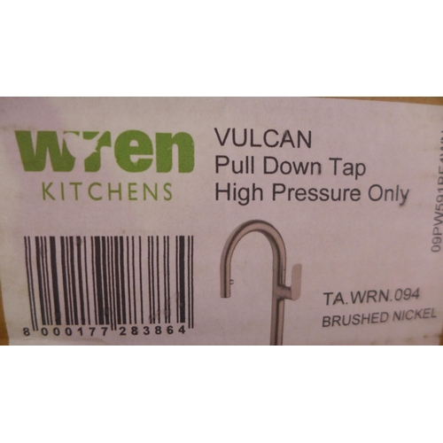 3083 - Vulcan Pull Down Brushed Nickel Tap - High Pressure Only - (389-158) * This lot is subject to VAT