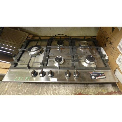 3132 - Bosch 5 Burner Gas Hob With Flameselect (389-50) * This lot is subject to VAT