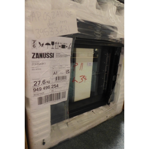 3141 - Zanussi Single Multifunction Oven - BLACK, model: ZOHNX3KI (384-34 ) * This lot is subject to vat