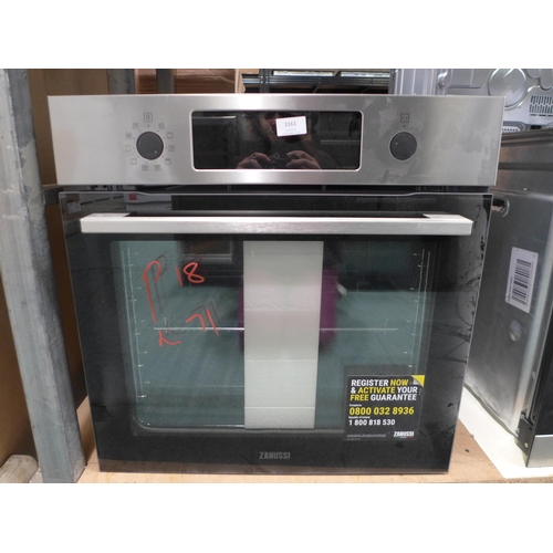 3161 - Zanussi  Single Pyrolytic Oven H589xW594xD568 - model: ZOPNX6X2, Original RRP £349.17  inc. vat  (38... 