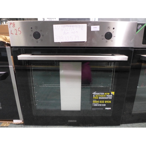 3166 - Zanussi Single Multifunction Oven H589xW594xD568  - model: ZOHNX3X1, Original RRP £265.83  inc. vat ... 