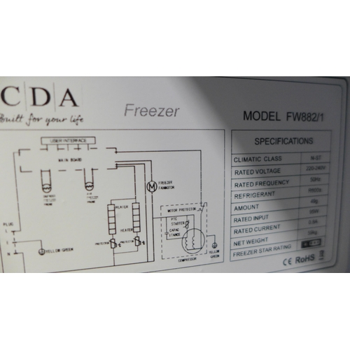 3174 - CDA Integrated Frost Free Tower Freezer H1772xW540xD540  - model: FW882, Original RRP £552.5  inc. v... 