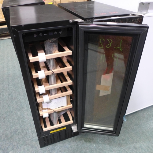 3179 - Viceroy Under Counter Wine Cooler (H870xW295xD570) - model:- WRWC30BKED, RRP £332.5 inc. VAT (389-81... 