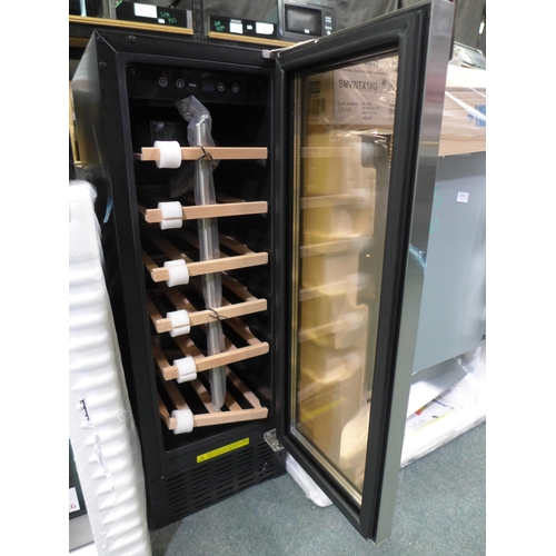 3185 - Viceroy Under Counter Wine Cooler (H870xW295xD570) - model:- WRWC30SSED, RRP £332.5 inc. VAT (389-12... 