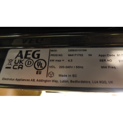 3192 - AEG  Built In Double Oven H888xW594xD568 - model no DEB331010M, Original RRP £557.5  inc. vat  (384-... 