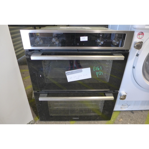 3203 - Zanussi Built Under Double Oven, model: ZGGN645K (389-160) * This lot is subject to VAT