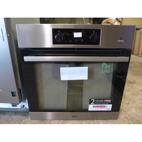 3206 - AEG Multifunction Steam Oven (H594xW595xD567) - model:- BPS355020M, RRP £499.17 inc. VAT (389-120) *... 