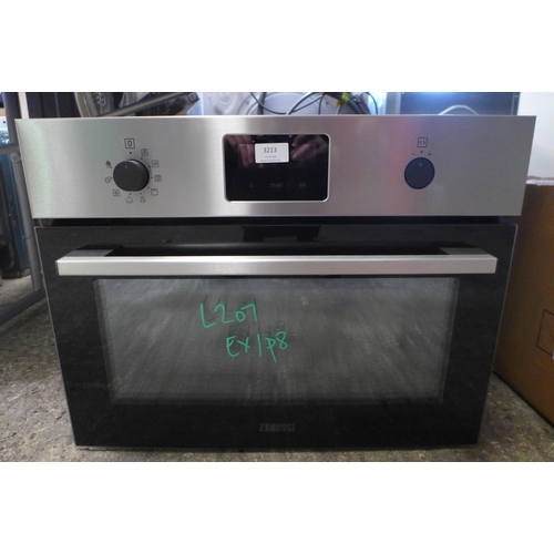 3213 - Zanussi Microwave Combi-Oven, model: ZVENW6X1 (389-207)* This lot is subject to vat