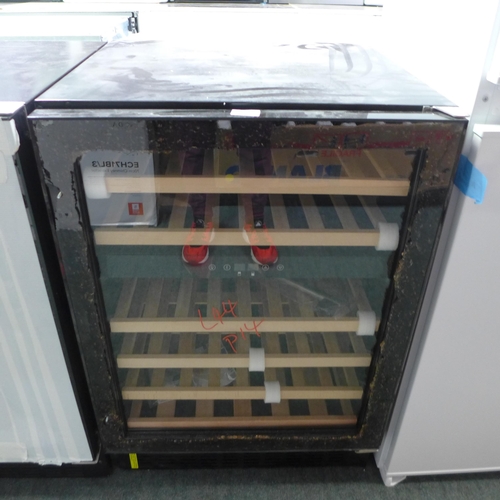 3216 - Viceroy Under Counter Wine Cooler H870xW595xD570  - model: WRWC60BKED, DAMAGED GLASS DOOR, Original ... 