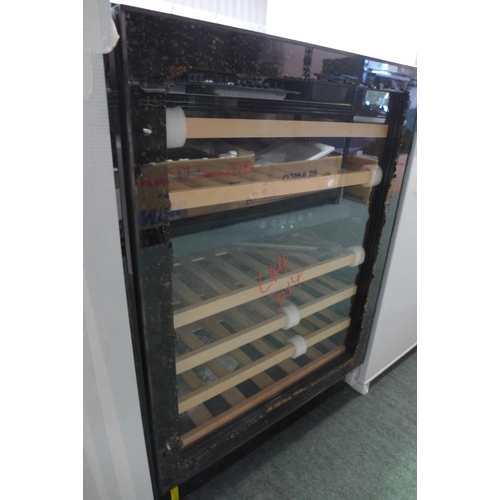 3216 - Viceroy Under Counter Wine Cooler H870xW595xD570  - model: WRWC60BKED, DAMAGED GLASS DOOR, Original ... 