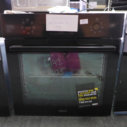 3222 - Zanussi Single Black Multifunction Oven (H589xW594xD568), Model: Z0HNX3KI, RRP £265.83 inc. VAT (389... 