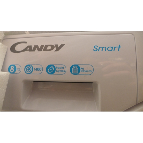 3238 - Candy Integrated Washing Machine (8kg) H820xW600xD525  - model: CBW48D1E, Original RRP £314.17  inc.... 