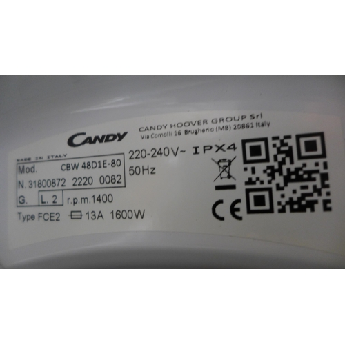 3238 - Candy Integrated Washing Machine (8kg) H820xW600xD525  - model: CBW48D1E, Original RRP £314.17  inc.... 