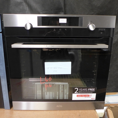 3263 - AEG Single Oven with SteamBake (H594xW595xD567) (Model: BPK556220M) Original RRP £657.5  inc. vat  (... 