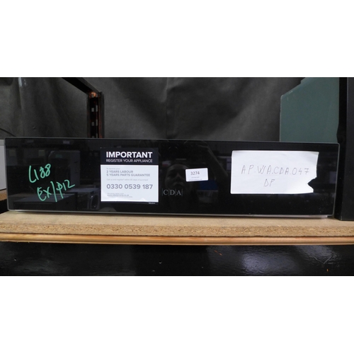 3274 - CDA Warming Drawer (Model: VW153) (389-188)     * This lot is subject to vat