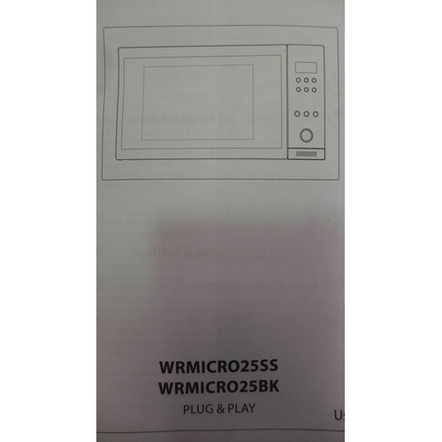 3278 - Viceroy Wall Microwave (Model: WRMICRO25BK) (389-180)  * This lot is subject to vat