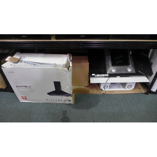 3289 - Quantity of Cooker Hoods and Extractors to include: Faber & CDA (389-111,132,177,196) * This lot is ... 