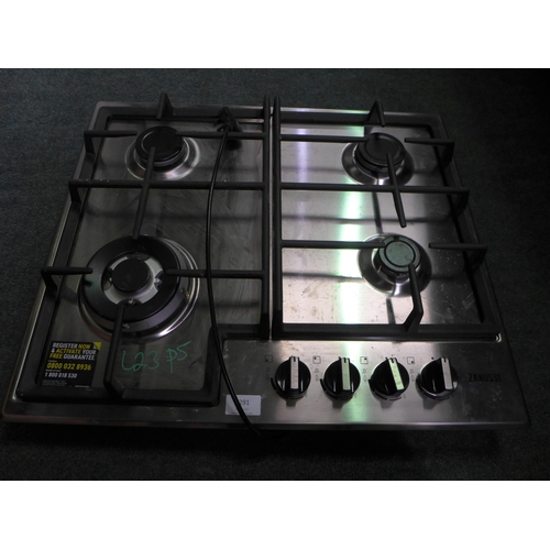 3291 - Zanussi 4-Burner Gas Hob (Model: ZGNN645X) (389-22) * This lot is subject to VAT