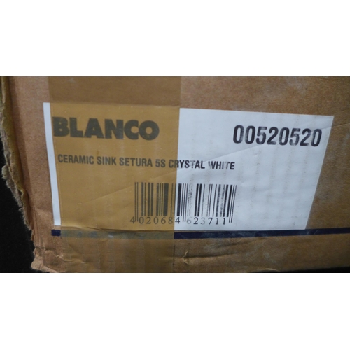 3297 - Blanco Ceramic Setura Sink with Drainer (389-94) * This lot is subject to VAT