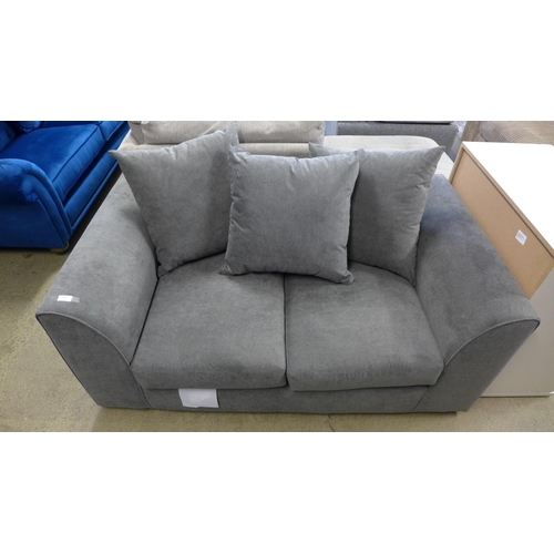 1487 - A grey upholstered two seater sofa