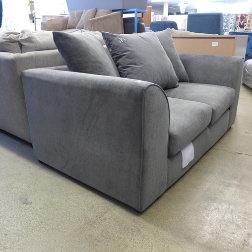 1487 - A grey upholstered two seater sofa