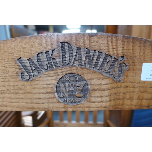 1546 - Hardwood Jack Daniels rocking chair