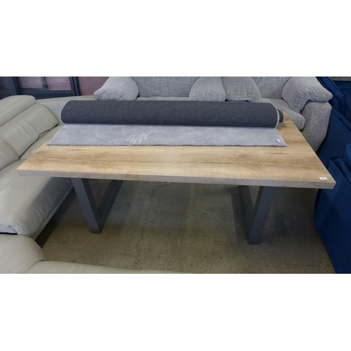 1551 - A Burton 1.8m fixed top dining table - damaged