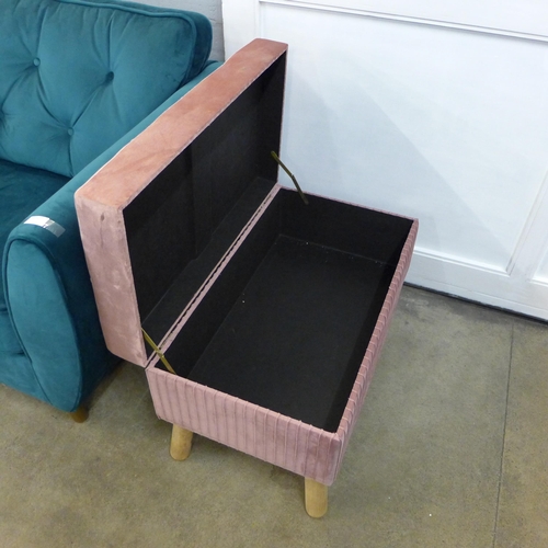 1321 - A pink upholstered ottoman footstool