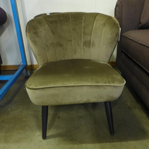 1375 - A Lydel mink velvet shell back chair