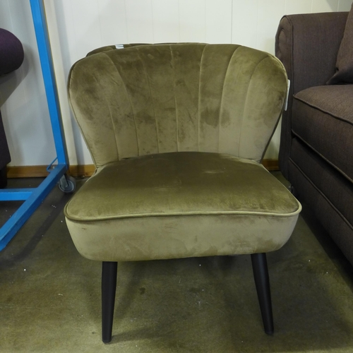 1376 - A Lydel mink velvet shell back chair