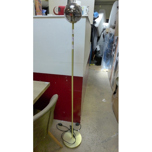 1419 - An Arabella smoked glass orb metal floor lamp (3215841)   #