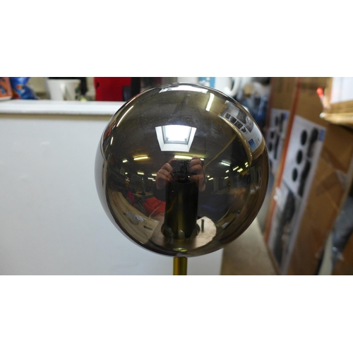 1419 - An Arabella smoked glass orb metal floor lamp (3215841)   #